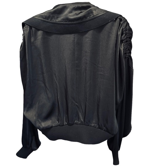 Ramy Brook Brianna Fluid Zip Up Front Jacket Slouch in Black Rtl $465 - Picture 5 of 10